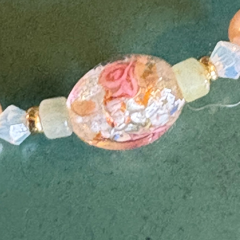 NEW Little Words Project 2 Beaded Floral Bracelets LOVELY & BELIEVE Pink Lilac - Picture 6 of 6